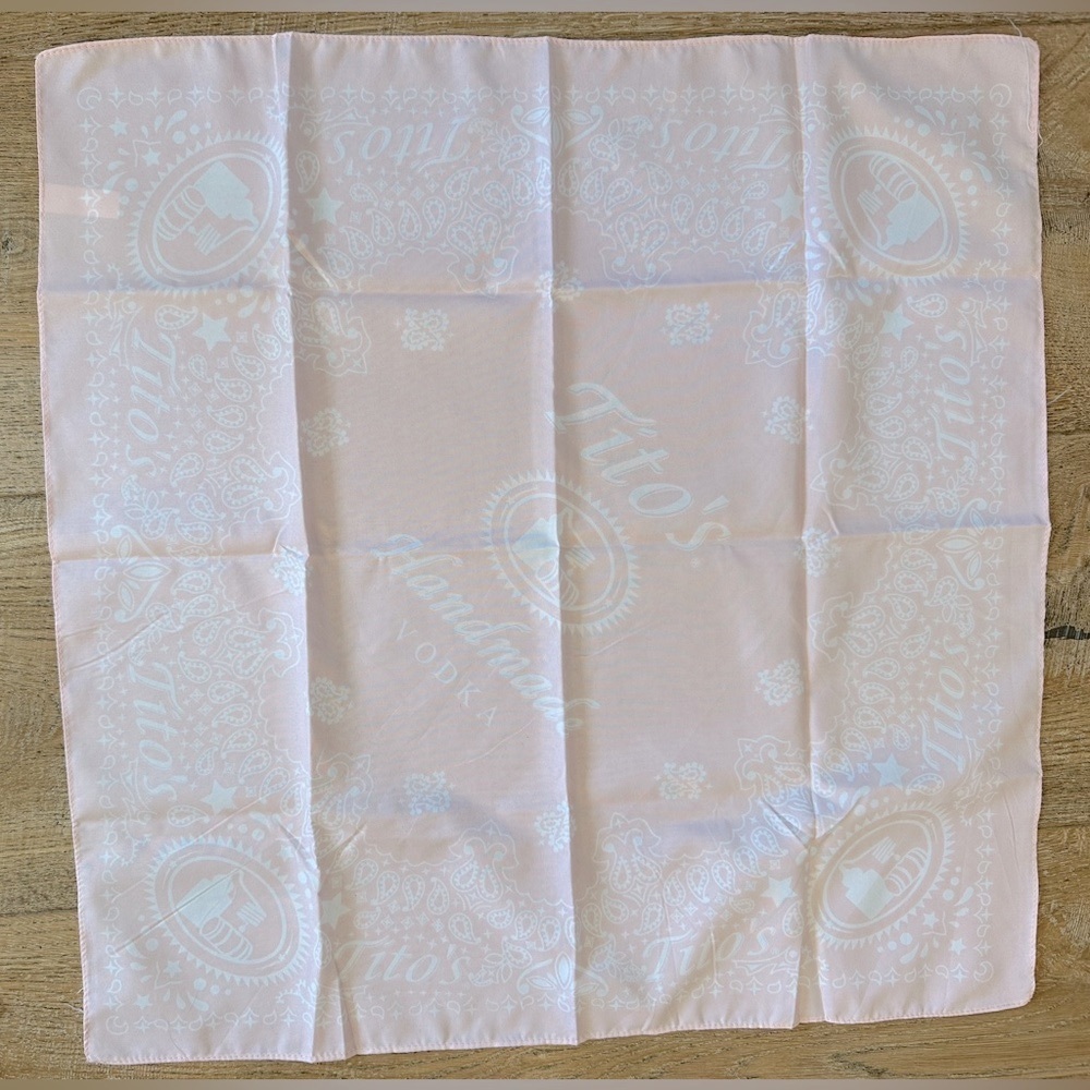 Tito’s Vodka light pink bandana